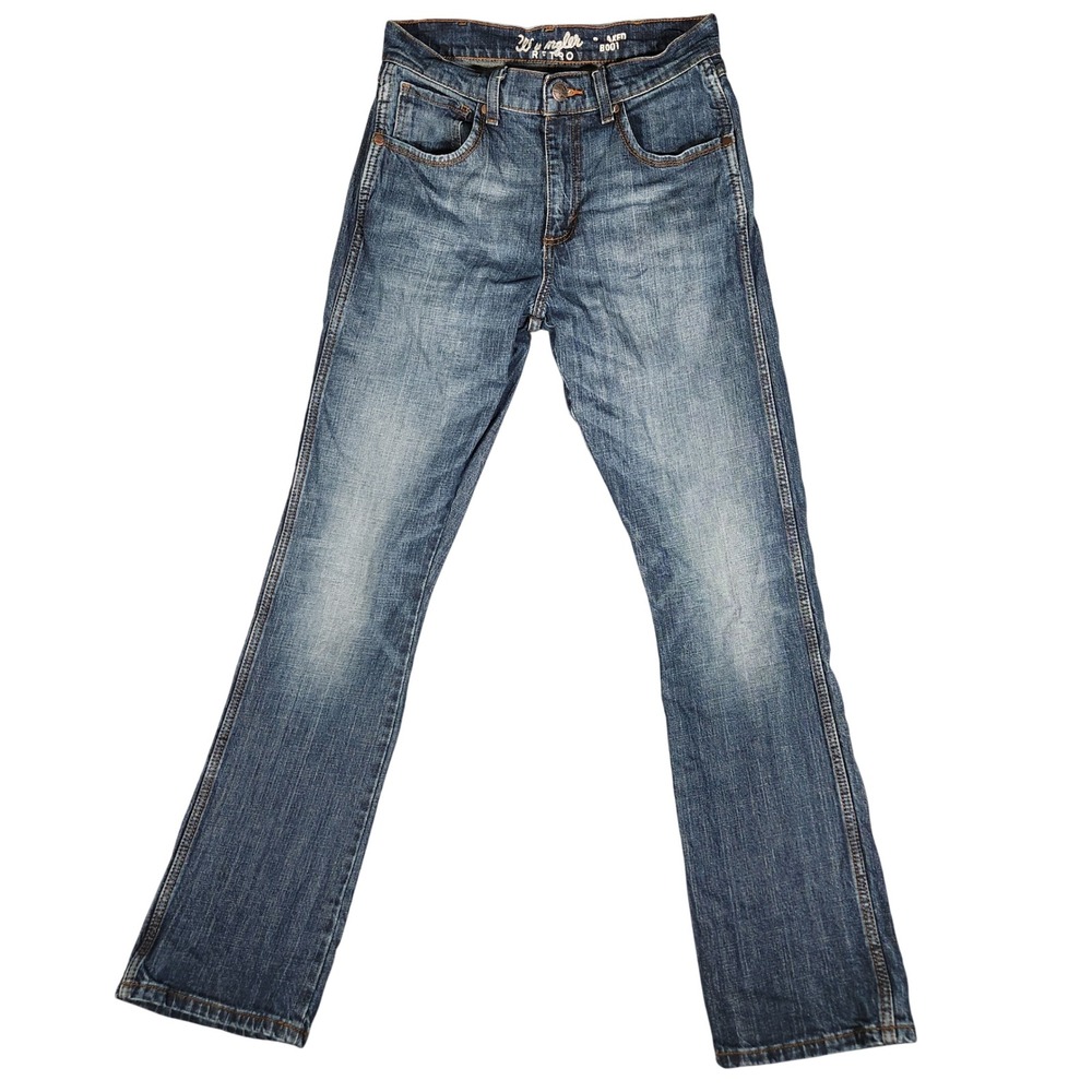 Wrangler Retro Relaxed Bootcut Jeans Mens 30x34 Blue Excellent WRT20JH Stretch